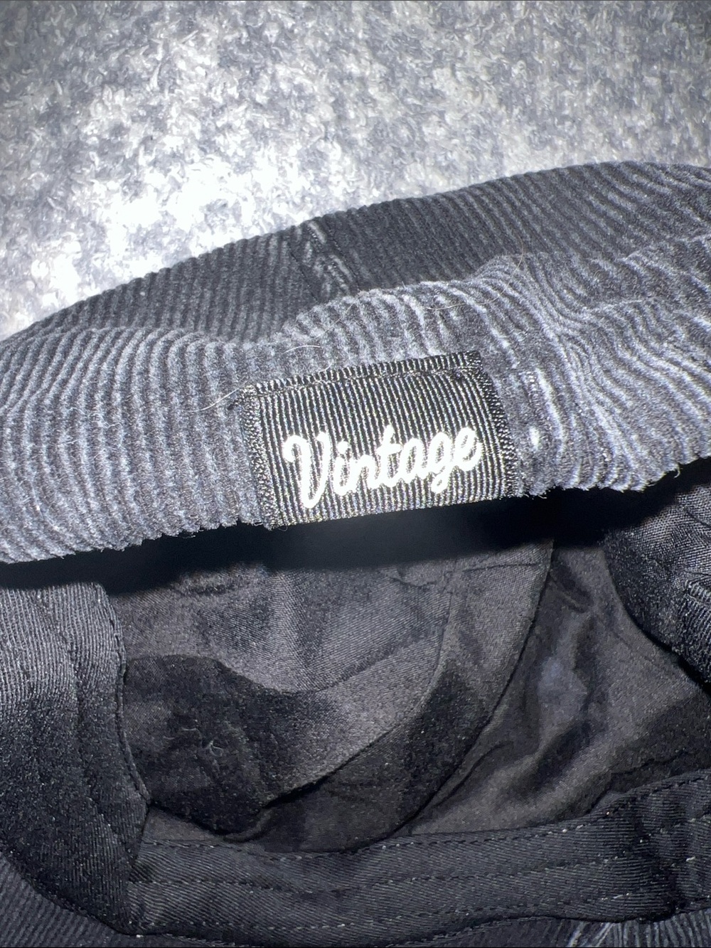 Vintage Corduroy Newsboy Cap Black - Picture 6 of 9